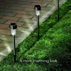 Dartwood Solar Pathway LED Lights - Outdoor Solar Lights For Your Yard, Pathway, Lawn, Patio, Or Driveway (20 Pack , Black) -Sunnydaze Decor Store GUEST 51cfca71 e7db 4e1c b7eb 6ba60c9b42e7