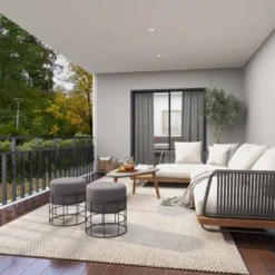 Metal Fabric Patio Garden Stool - Olivia & May -Sunnydaze Decor Store GUEST 53159286 93f3 4a3a 99f0 56111bcbb8a1