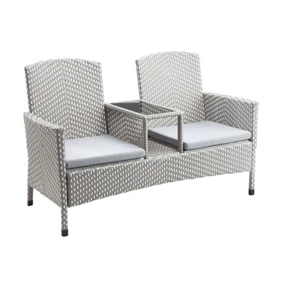 2pc Maksville Aluminum Patio Loveseat & Storage Bench - MiBasics 16 2pc Maksville Aluminum Patio Loveseat & Storage Bench - MiBasics - Image 14