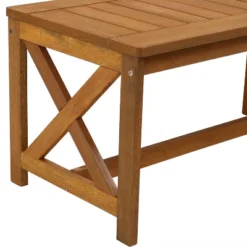 Sunnydaze Decor Sunnydaze Outdoor Meranti Wood With Teak Oil Finish Rectangular Wooden Patio Coffee Table - 35" - Brown -Sunnydaze Decor Store GUEST 53baaea6 90ba 4cb0 a74a 29516931ce4e