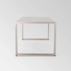 Navan Rectangle Aluminum 70" Dining Table Silver - Christopher Knight Home -Sunnydaze Decor Store GUEST 53c910d5 f5de 439a ad76 bb61a5129576