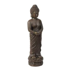 LuxenHome 27.6" Brown MgO Meditative Standing Buddha Garden Statue -Sunnydaze Decor Store GUEST 53f32e64 2aa2 41ee 9525 3f6f142c4b50