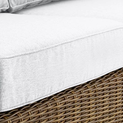 Bradenton 4pc Outdoor Conversation Set With Loveseat, 2 Arm Chairs & Tucson Fire Table - Weathered Brown/White - Crosley 7 Bradenton 4pc Outdoor Conversation Set With Loveseat, 2 Arm Chairs & Tucson Fire Table - Weathered Brown/White - Crosley - Image 5