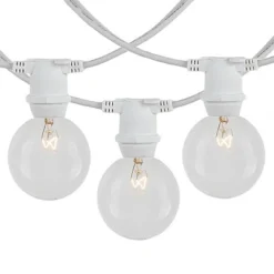 Novelty Lights Globe Outdoor String Lights With 25 In-Line Sockets White Wire 25 Feet