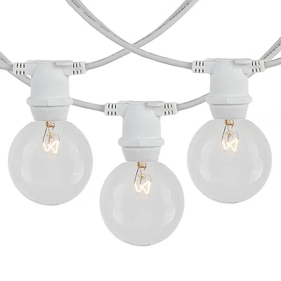 Novelty Lights Globe Outdoor String Lights With 25 In-Line Sockets White Wire 25 Feet 3 Novelty Lights Globe Outdoor String Lights With 25 In-Line Sockets White Wire 25 Feet