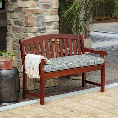 18" X 46" ProFoam Outdoor Bench Cushion - Pistachio Botanical - Arden Selections 3 18" X 46" ProFoam Outdoor Bench Cushion - Pistachio Botanical - Arden Selections