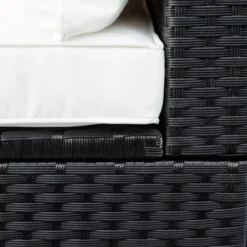 9pc Wicker Patio Seating Set With Cushions - Black/Beige - GODEER -Sunnydaze Decor Store GUEST 5483dda1 d96d 40a0 88e4 5d3f6480c140