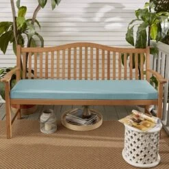 45"x17" Outdura Indoor/Outdoor Bench Cushion Aqua - Sorra Home