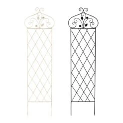 Garden Trellis For Climbing Plants - 63-Inch Decorative Lattice Metal Panel For Vines, Roses, Vegetables, Berries, And Flowers By Pure Garden (Black) -Sunnydaze Decor Store GUEST 55f28b5c 5b41 4418 b5b8 3718ac3fc7ed
