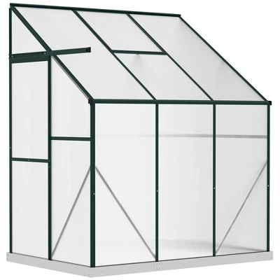Outsunny Walk-In Garden Greenhouse Aluminum Polycarbonate With Roof Vent For Plants Herbs Vegetables 5 Outsunny Walk-In Garden Greenhouse Aluminum Polycarbonate With Roof Vent For Plants Herbs Vegetables - Image 3