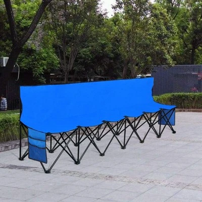Yaheetech 6 Seats Portable Folding Bench For Sports Camping 3 Yaheetech 6 Seats Portable Folding Bench For Sports Camping