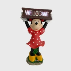 Disney 22" Minnie Mouse Solar Resin/Stone Statue With A Welcome Sign -Sunnydaze Decor Store GUEST 565b7245 611c 48ac 9cfe 4f4d97791367