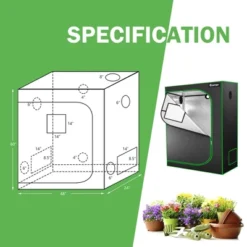 Costway 48''x24''x60'' Mylar Hydroponic Grow Tent W/Observation Window & Floor Tray GrayBlack 18 Costway 48''x24''x60'' Mylar Hydroponic Grow Tent W/Observation Window & Floor Tray GrayBlack -Sunnydaze Decor Store GUEST 56f8cb8c 38a0 4fb0 a6d4 d6d0999233e6