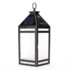 Solar Portable Hanging Outdoor Lantern Black - Techko Maid -Sunnydaze Decor Store GUEST 57268973 80f7 4a0c 9c96 f1e8f5afa9f2