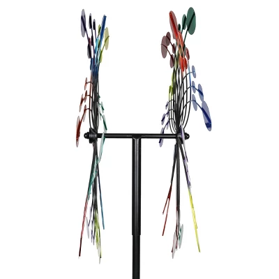 24" X 75" Giant Metal Kinetic Garden Stake - Starry Night - Exhart 8 24" X 75" Giant Metal Kinetic Garden Stake - Starry Night - Exhart - Image 6