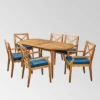 Pines 7pc Acacia Oval Wood Dining Set - Christopher Knight Home -Sunnydaze Decor Store GUEST 57ad1b98 4b63 4b98 b711 2c2c1fdc31e5
