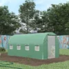 Outsunny Extra-Large Walk-in Tunnel Hoop Greenhouse, PE Cover, Steel, Roll-Up Zipper Door & Windows For Flowers, Vegetables, Tropical Plants, Green 2 Outsunny Extra-Large Walk-in Tunnel Hoop Greenhouse, PE Cover, Steel, Roll-Up Zipper Door & Windows For Flowers, Vegetables, Tropical Plants, Green -Sunnydaze Decor Store GUEST 58672c85 2746 496a 8f01 c18fc669cd6a