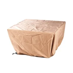 5pc Set With 42" Square Outdoor Aluminum Fire Table & Four Swivel Rocking Chairs & Wind Blocker Lid - Oakland Living -Sunnydaze Decor Store GUEST 58d753fc 13f9 430c 9470 e5d581f81cd6 1