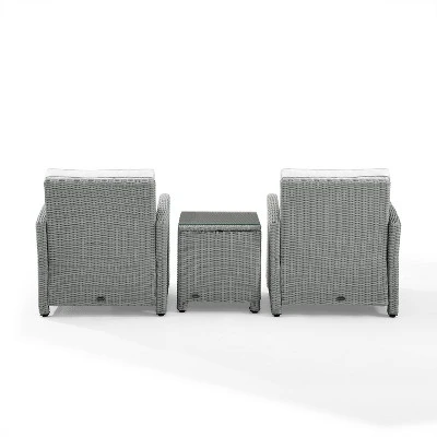 Bradenton 3pc Outdoor Wicker Seating Set With Side Table & 2 Arm Chairs - Crosley 7 Bradenton 3pc Outdoor Wicker Seating Set With Side Table & 2 Arm Chairs - Crosley - Image 5