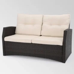 Sanger 5pc Wicker Chat Set - Dark Brown - Christopher Knight Home -Sunnydaze Decor Store GUEST 59802543 6b3f 49b5 928f 1b09763a7ff1