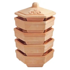 Tribest GEO Terradisiena 4-Tier Terracotta Sprouter – Brown -Sunnydaze Decor Store GUEST 598ae34a 47c2 4c40 8f39 0c68c402b31e