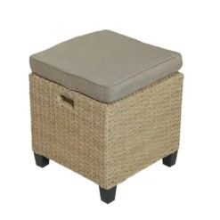 6pc Outdoor Wicker Conversation Set With Arm Chairs, Sofa, Ottomans & Coffee Table - Brown - GODEER -Sunnydaze Decor Store GUEST 599404dc caaa 4ad3 a6bd 62ca25214203