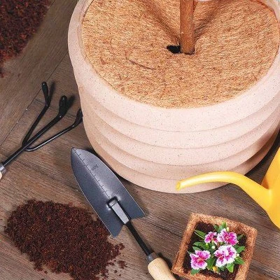 Envelor 15pk 11" Coco Coir Plant Cover Mulch Mat 4 Envelor 15pk 11" Coco Coir Plant Cover Mulch Mat - Image 2