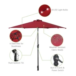 Tangkula 9' Outdoor Patio Umbrella Offset W/LED Light No Base Beige/Burgundy/Tan 11 Tangkula 9' Outdoor Patio Umbrella Offset W/LED Light No Base Beige/Burgundy/Tan -Sunnydaze Decor Store GUEST 59b059a0 6c56 4a59 91cd 1eef3e6b02f3