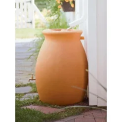 Rainwater Urn, 50 Gallon, 4' Hose Included, Brass Water Spigot, Removable Top -Sunnydaze Decor Store GUEST 59f92f04 f492 430c a0bf bbe97e274689