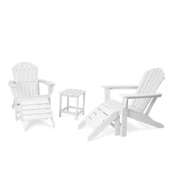 5pk Plastic Resin Adirondack Chair With Side Table & Ottoman - EDYO LIVING -Sunnydaze Decor Store GUEST 59fc728b a0db 4820 94dc 7a3e717d93ed