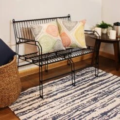 Sunnydaze Decor Sunnydaze Indoor/Outdoor Modern Furniture Steel Wire Patio Bench - Black - 30.75" H -Sunnydaze Decor Store GUEST 5a389746 f3d6 44a9 a310 3e5d72943862