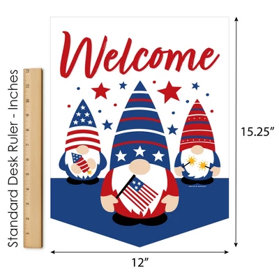 Big Dot Of Happiness Patriotic Gnomes - Outdoor Home Decorations - Double-Sided Holiday Gnome Party Garden Flag - 12 X 15.25 Inches 6 Big Dot Of Happiness Patriotic Gnomes - Outdoor Home Decorations - Double-Sided Holiday Gnome Party Garden Flag - 12 X 15.25 Inches - Image 4