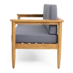 Magnolia Patio Acacia Wood Loveseat - Teak/Dark Gray - Christopher Knight Home -Sunnydaze Decor Store GUEST 5a838e30 8f81 4123 a268 1d05026bbf26