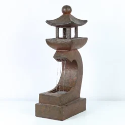 LuxenHome Resin Japanese Pagoda Fountain With LED Light 11 LuxenHome Resin Japanese Pagoda Fountain With LED Light -Sunnydaze Decor Store GUEST 5a847a2c 75a1 4857 b32c 7dec79f7676d