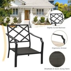 Costway 4 PCS Patio Furniture Set Cushion Sofa Loveseat Sectional Garden Deck Poolside -Sunnydaze Decor Store GUEST 5a90f973 ffaa 403c a6e0 ae667f01eff5