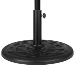 Emma And Oliver Bundled Set - 9 FT Round Umbrella & Universal Cement Waterproof Base -Sunnydaze Decor Store GUEST 5aa882b7 22ac 47f3 9430 af764acc67ab