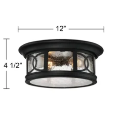 John Timberland Flush Mount Outdoor Ceiling Light Fixture Black 12" Seedy Glass For Exterior House Porch 15 John Timberland Flush Mount Outdoor Ceiling Light Fixture Black 12" Seedy Glass For Exterior House Porch -Sunnydaze Decor Store GUEST 5afc0f40 32e0 480b a710 5d1bc6083e11
