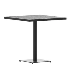 Flash Furniture Outdoor Patio Bistro Dining Table With Faux Teak Poly Slats -Sunnydaze Decor Store GUEST 5baa1b07 6a1c 4db2 96df 6ed30be1ad70