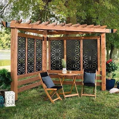 NewTown Decorative Outdoor Privacy Screen Panels, Metal Laser Cut Privacy Screen Decorative Patio Metal Fence For Outdoor Indoor Decor-The Pop Home 8 NewTown Decorative Outdoor Privacy Screen Panels, Metal Laser Cut Privacy Screen Decorative Patio Metal Fence For Outdoor Indoor Decor-The Pop Home - Image 6