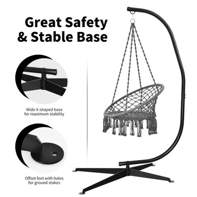Costway C Hammock Frame Stand Solid Steel Construction 8 Costway C Hammock Frame Stand Solid Steel Construction - Image 6