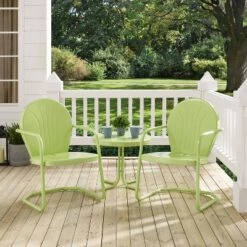Griffith 3pc Outdoor Conversation Set - Key Lime - Crosley -Sunnydaze Decor Store GUEST 5d0e1466 29c4 40dc ba37 686f9612378f