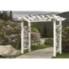 Fairfield Grande 52.25" Vinyl Arbor - White - Vita -Sunnydaze Decor Store GUEST 5d5820a8 e8ec 495e b77d a1efe90b24de