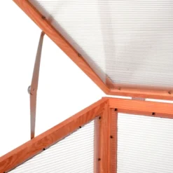 Outsunny Wooden Cold Frame Small Mini Planter Box For Outdoor And Indoor, Natural, 30" L X 24" W X 44" H -Sunnydaze Decor Store GUEST 5e1d6705 fce6 47f6 a2a2 6e187143b6ef