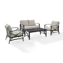 4pc Kaplan Outdoor Seating Set - Crosley -Sunnydaze Decor Store GUEST 5f5e258d 5347 4958 a993 838cdb0d6067