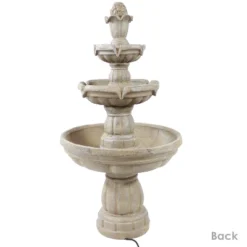 Sunnydaze Decor Sunnydaze 48"H Electric Fiberglass 3-Tier Outdoor Water Fountain -Sunnydaze Decor Store GUEST 5fcb25bf bbd1 4168 bf72 b350711bf966