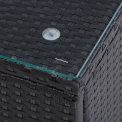 Parksville Patio Bar Set With Cushions - Black/Gray - CorLiving -Sunnydaze Decor Store GUEST 604ca3fb 1196 4bff 993d 21561866e3b6