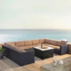 Biscayne 6pc Outdoor Wicker Sectional Set With Fire Table - Mocha - Crosley 2 Biscayne 6pc Outdoor Wicker Sectional Set With Fire Table - Mocha - Crosley -Sunnydaze Decor Store GUEST 60513815 2941 421a bb30 4223a44775ae
