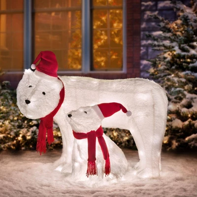 Haute Decor 2pk Polar Bear Outdoor Decor 3 Haute Decor 2pk Polar Bear Outdoor Decor