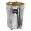 Behrens 20gal Galvanized Steel Composter Can With Lid -Sunnydaze Decor Store GUEST 610dd413 4668 4c3b a680 d093c43ca4c3