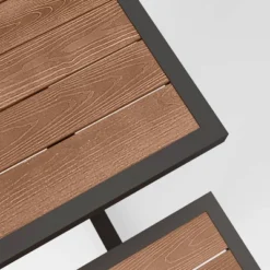 Bryant Faux Wood Rectangle Patio Picnic Table - Gray/Natural Wood - Threshold™ -Sunnydaze Decor Store GUEST 61163d69 eb47 45b7 8fe5 b465c4217b59